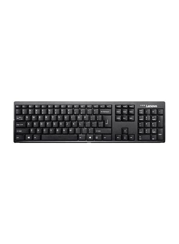 Lenovo 100 USB-A Wireless English Keyboard and Mouse Combo, Black