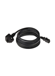 S-TEK 3-Pin Desktop Power Cable UK Plug, Black