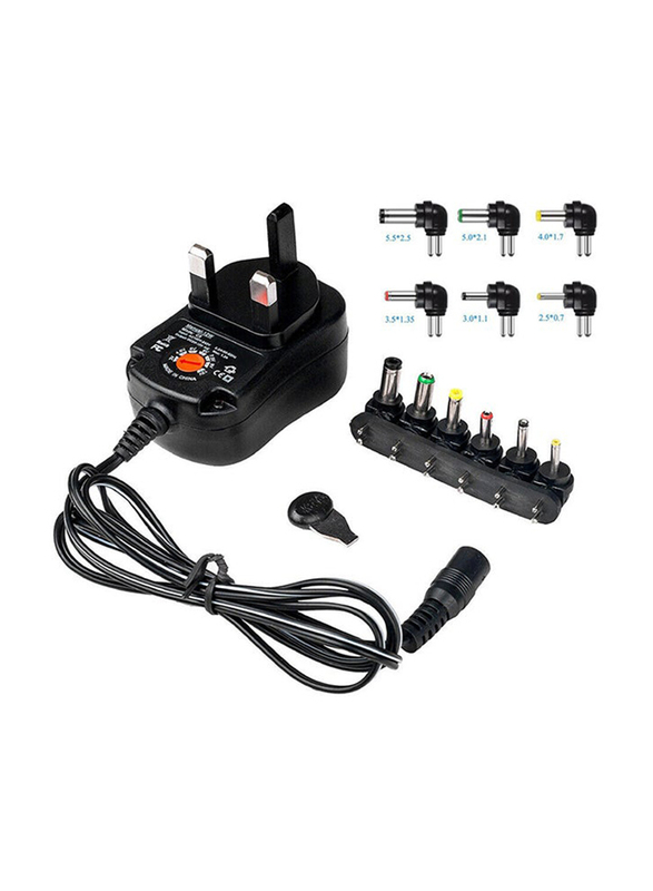 12V AC DC Power Supply Adaptor, Black